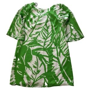 LILLY PULITZER for Target Boom Boom Shift Dress Tropical Leaves Green Sz Small